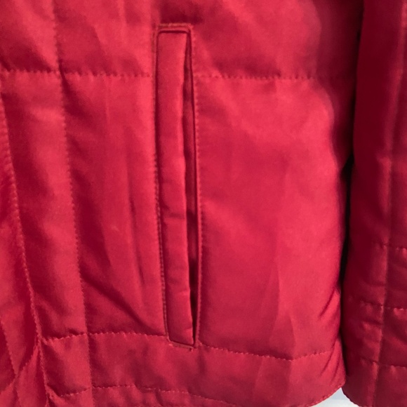Eddie Bauer Jacket Coat Red Quilted Pockets New With Tags Women's Size Large - Picture 9 of 12